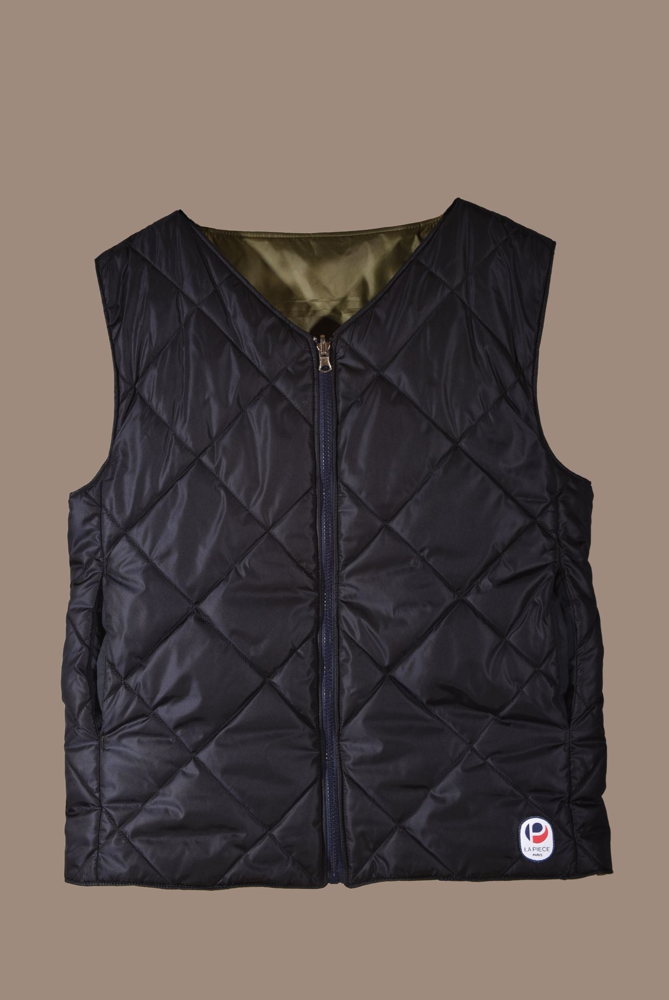 Reversible RIVOLI sleeveless down jacket